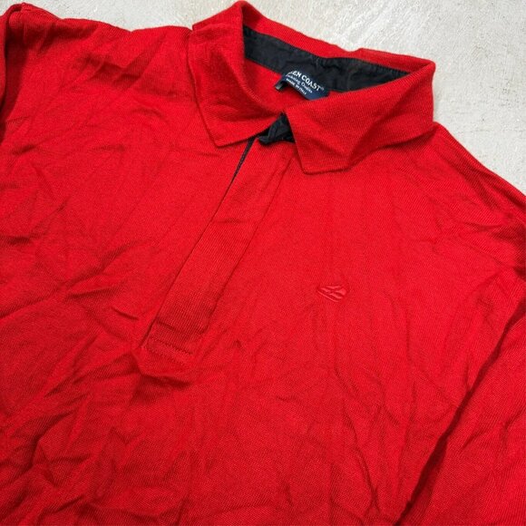 Green Coast Yachting Merino Wool Sweater 1/4 Zip Knit Made in Italy Red XL - Picture 2 of 9